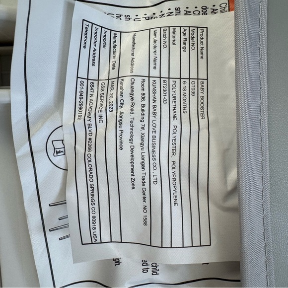 Gray Baby Booster Seat with Tray - Picture 11 of 13